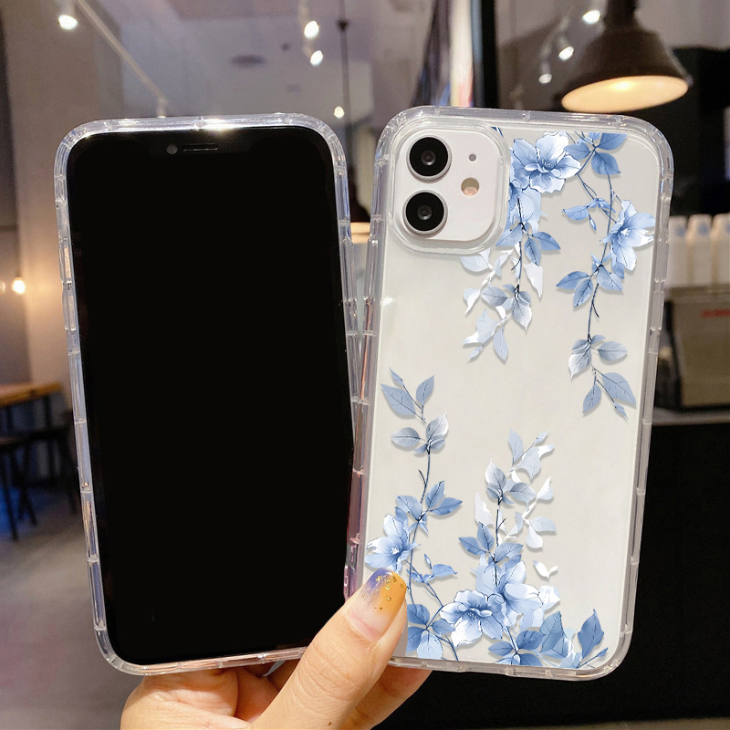 Blue Flower Transparent Phone  - Apple Iphone 15 recension och pris